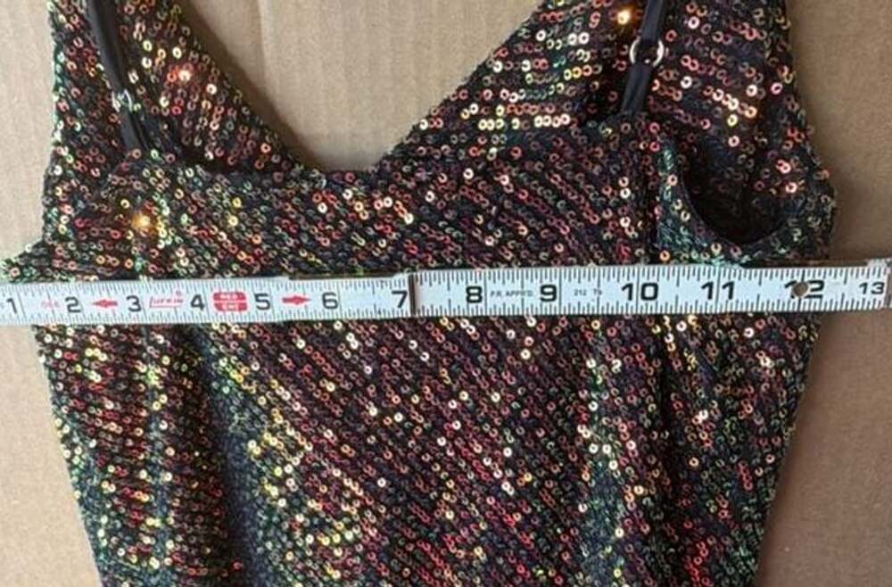 Style Rack Multi-Color Sequin Cowl Neck Mini Dress - Picture 7 of 8